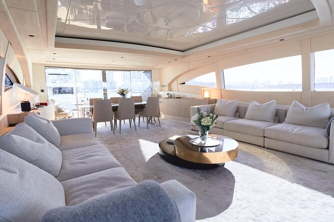 108 ft Neoprene Overmarine Yacht - Boarding a 108-foot yacht with room to spread out