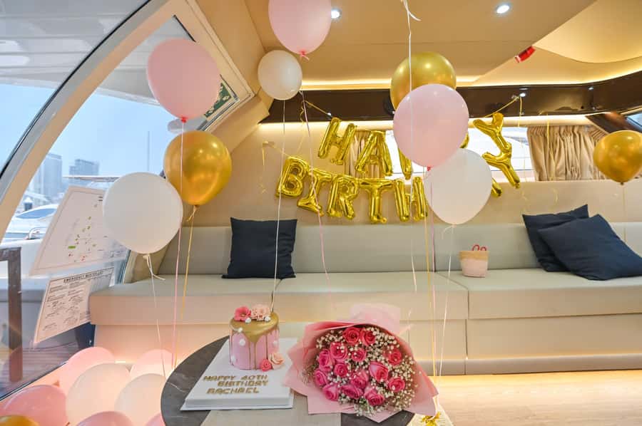 2 Hour Birthday Celebration on a Yacht in Dubai - What the $680 yacht package really gives you