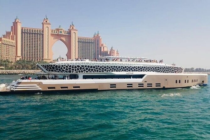 3-Hour Lotus Mega Yacht Dinner Experience in Dubai Marina - What the $91 price includes
