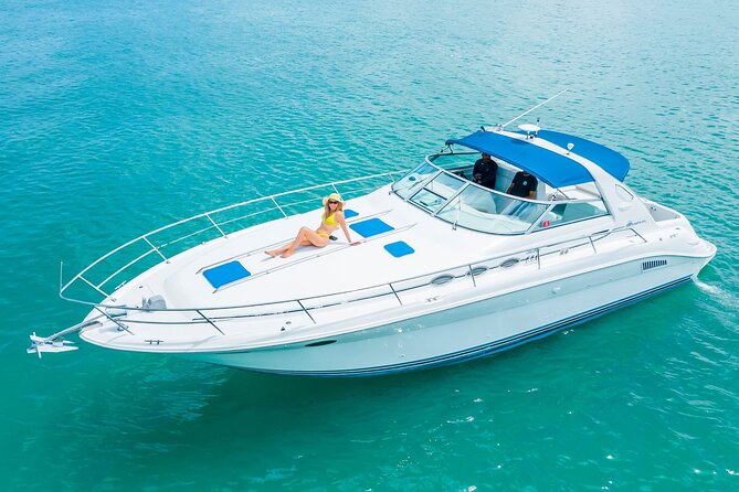 40' Miami Yacht Rental up to 13 Persons - Floaties, a water mat, and time in the water