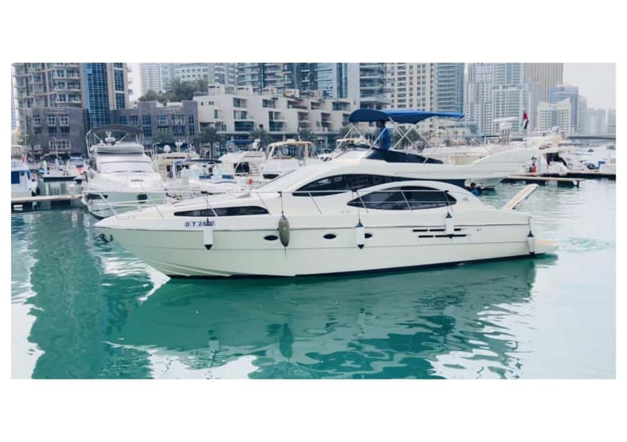 50 feet Private Luxury Yacht Tour In Dubai Marina - JBR, the Sky Dive Area, and Kempinski