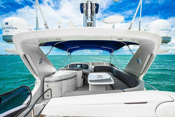 62' Azimut Yacht Charter - Downtown Miami and Miami Beach from the water