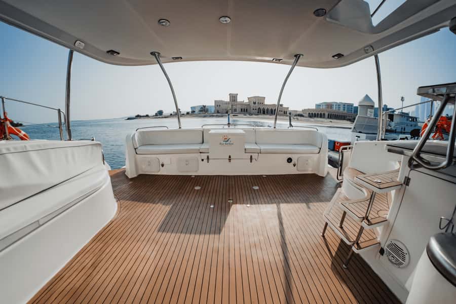 Abu Dhabi Yacht Charter: 2hour trip from 10:00AM to 12:00PM - Swimming, snorkeling, and time on deck