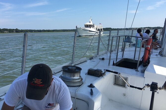 America's Cup 12-Meter Yacht Afternoon Sail from Hilton Head - Lowcountry views, waterway scenery, and dolphins