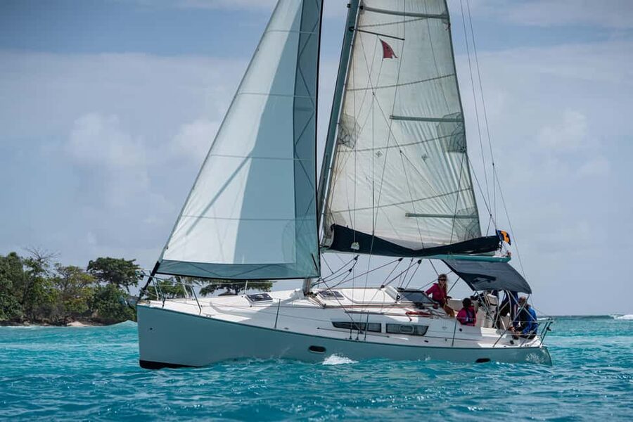 Barbados: Hands-On Sailing Adventure on a Sailing Yacht - Snorkeling over a reef and sunken boats