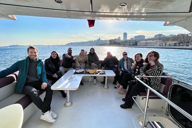 Bosphorus Yacht Cruise with Stopover on the Asian Side - (Morning or Afternoon) - Snacks, drinks, seating, and comfort on board