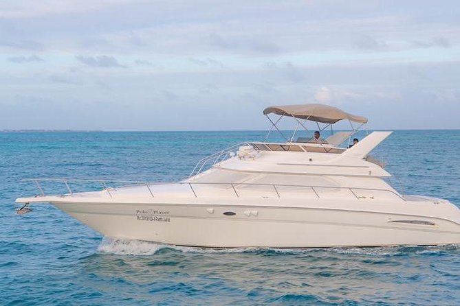 Cancun Yacht Tour - SEARAY YACHT 46 FT GREAT FOR SUNSET 15 PEOPLE MAX 25P9 - Leaving from Km 5.8 in Cancun’s Hotel Zone