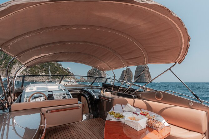 Capri private luxury yacht cruise from sorrento on Riva rivale 52 - Cruising past Massa Lubrense and Punta Campanella
