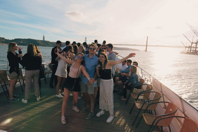 Classic Yacht Experience in Lisbon with portuguese wine - The 25 de Abril Bridge From the Water