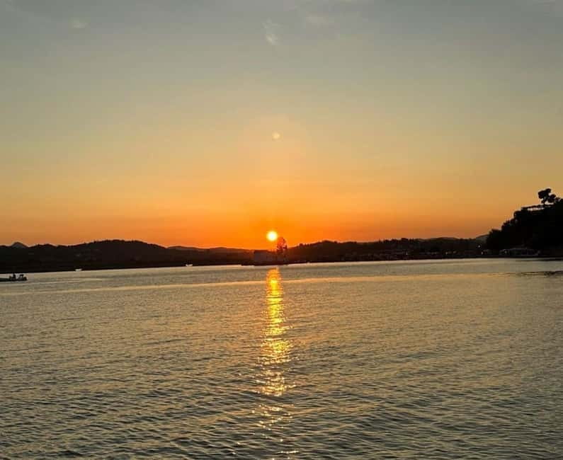 Corfu: Sunset Cruise on a Traditional Wooden Sailing Yacht - The approach to Pontikonissi at sunset