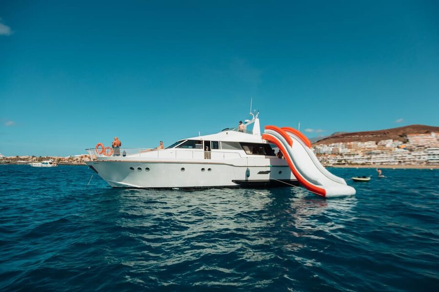 Costa Adeje: Private Yacht Trip with Watersports and Slides - The Gulliver’s water park at sea