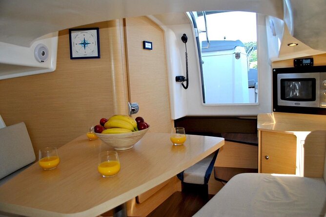 Crete Yacht Cruises 6-hours private Guided Cruise in Ag. Nikolaos - Leaving Agios Nikolaos on a private Beneteau boat