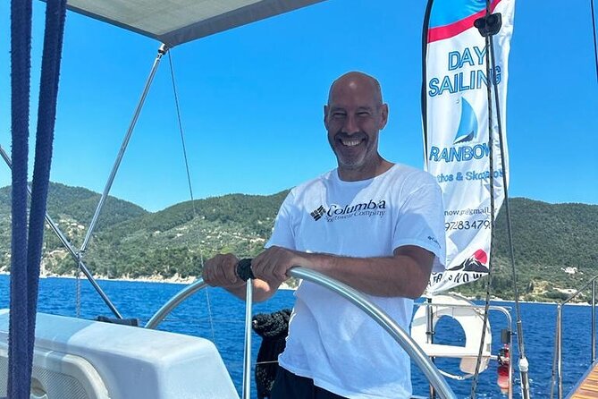 Day sailing Skiathos Skopelos with lunch on Rainbow yacht - Dasia, Arkos, or Lalaria depending on the sea