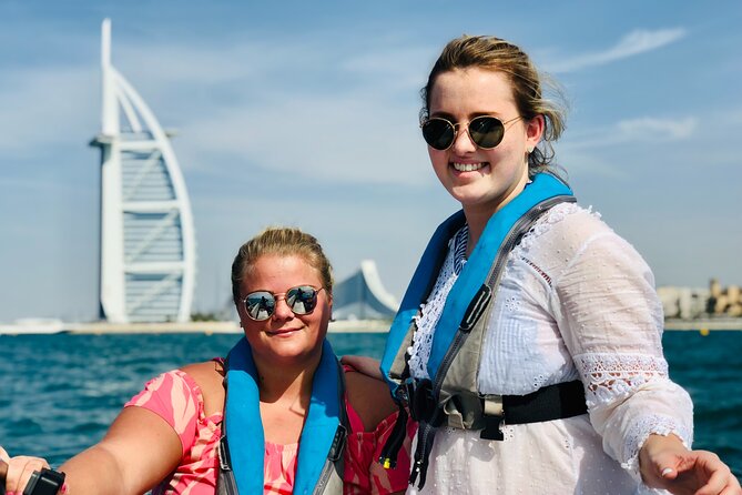Dubai 2-Hour Mini Yacht Tour at The Palm, Burj Al Arab & Atlantis - Atlantis at the end of the Palm