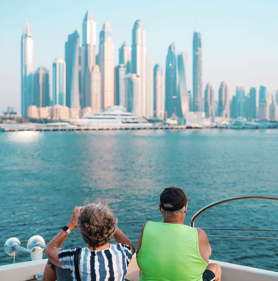 Dubai: Instagrammable Yacht Tour with Drinks & Ain/JBR Views - The marina skyline and JBR views