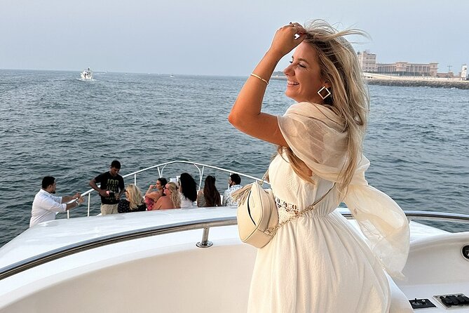 Dubai Marina 2 Hour Sunset Yacht Tour with Alcoholic Drinks - Burj Al Arab and weather-related route changes