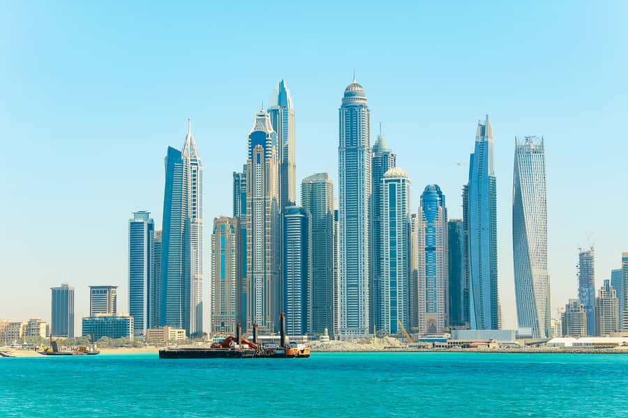 Dubai: Private Luxury Everest Yacht Cruise from Dubai Marina - Leaving Dubai Marina on a 42-foot yacht