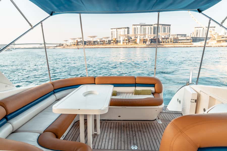 Dubai: Private Luxury Everest Yacht Cruise from Dubai Marina - Swimming, fishing, food, and music on board