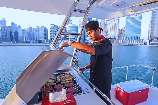 Dubai Sky Walker Sharing Yacht Tour with Live BBQ and Drinks - The Dubai Marina views from the water