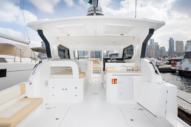 Dubai Yacht Book 36ft Yacht on rent in Dubai up to 10 persons - Leaving Dubai Harbour Yacht Club