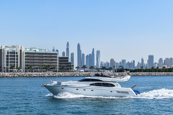 Dubai Yacht Rental - Book 58 ft Private Yacht up to 28 persons - Space to sit, sunbathe, and listen to music