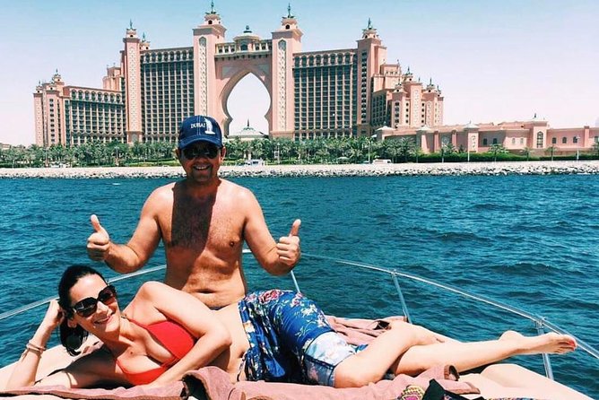 Dubai Yacht Sea escape Cruise, Swim, Tan & Sightsee! - Palm Jumeirah and Atlantis by water