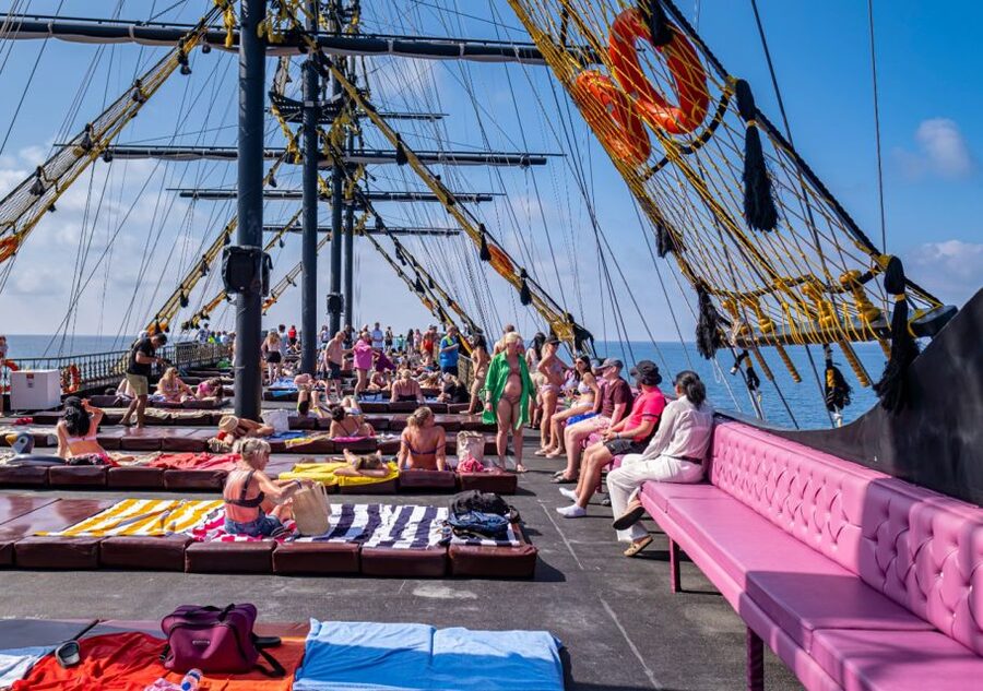 From City of Side and Alanya: Legends and Pirates Yacht Tour - Boarding the Legend Big Kral with the children