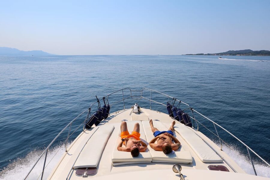From Corfu: Luxury Yacht Cruise to Sivota and Blue Lagoon - Leaving Lefkimmi Port at 15:30