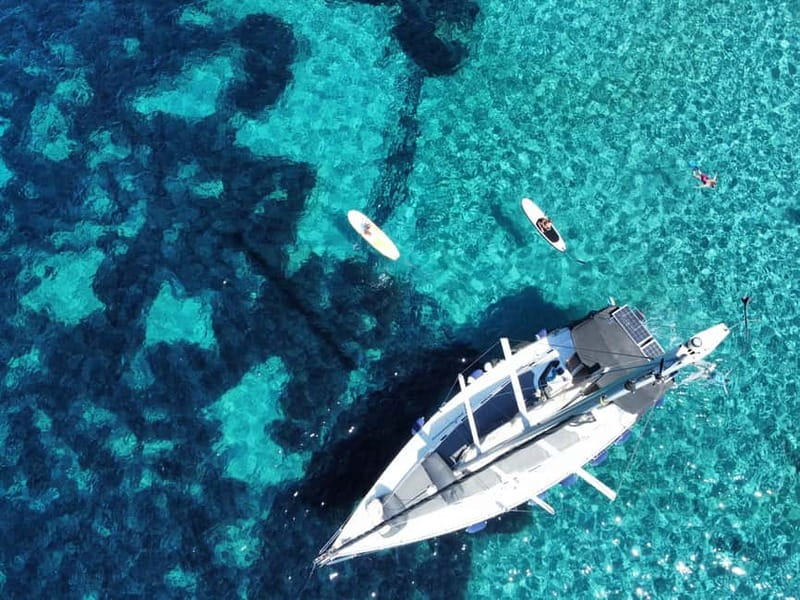 From Skiathos Marina: Yacht Sailing Day Trip with Lunch - Leaving Skiathos New Port with breakfast on deck