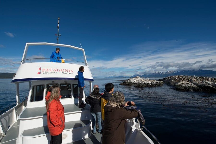 From Ushuaia: Beagle Channel Yacht Sailing Tour - Cormorants on the cliffs and islands