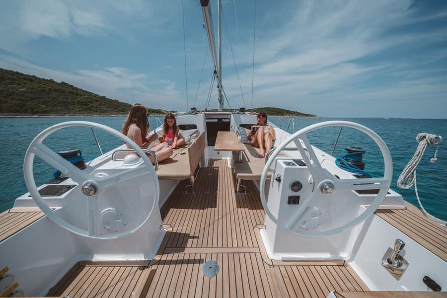 From Valletta: Romantic Sunset Cruise on a Sailing Yacht - Swimming from the yacht