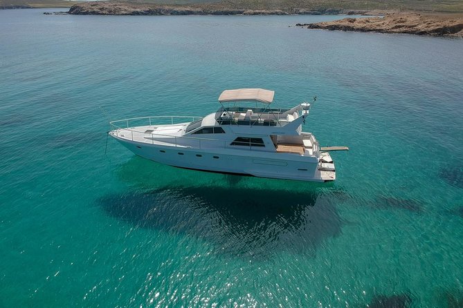 Full Day Private Yacht Cruise in Mykonos on a Ferretti Altura 52s - Food, drinks, and what to bring