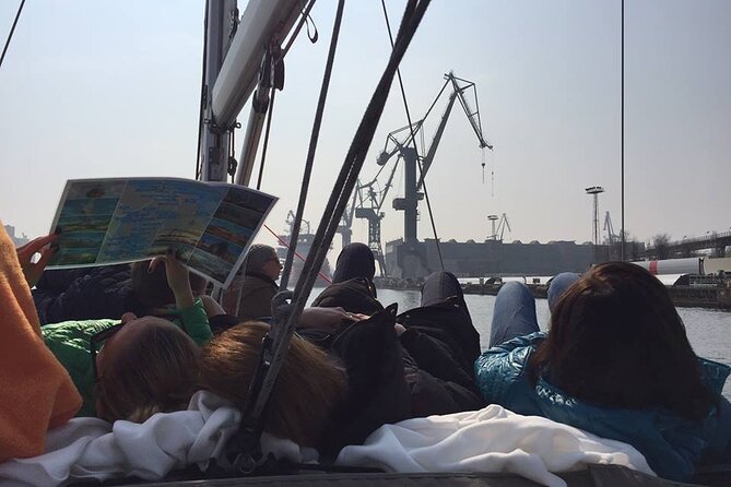 Gdansk Motlawa and Port Yacht Cruise with Welcome Drink - Two decks, a toilet, and a welcome drink