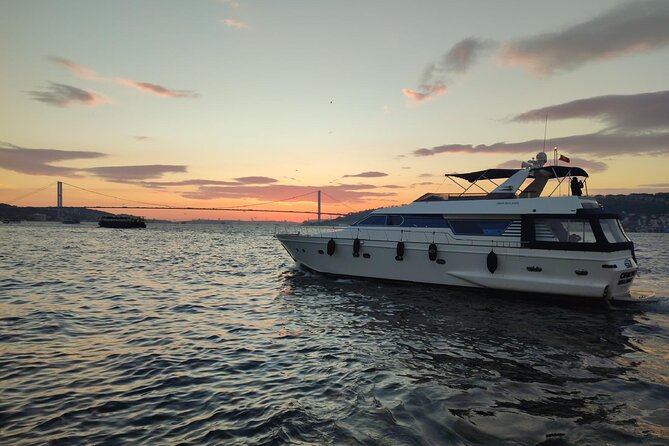 Istanbul Bosphorus Sunset Cruise on the Luxury Yacht - Ortaköy Mosque and the first bridge crossing