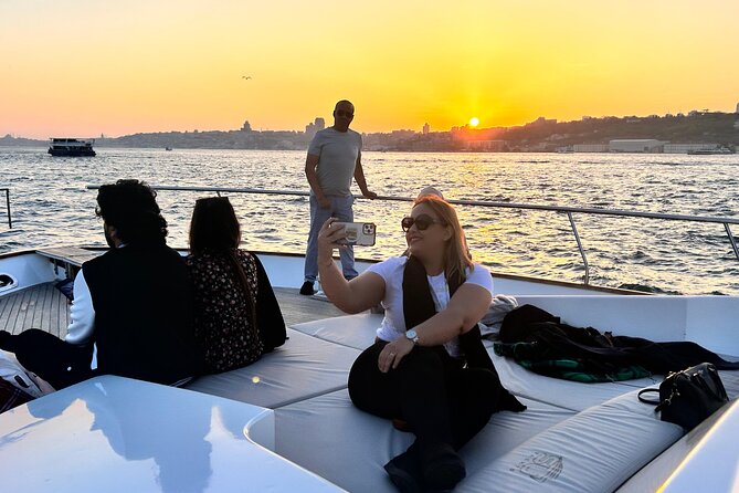 Istanbul Bosphorus Sunset Cruise on the Luxury Yacht - Bebek, Galatasaray Island, and waterfront life