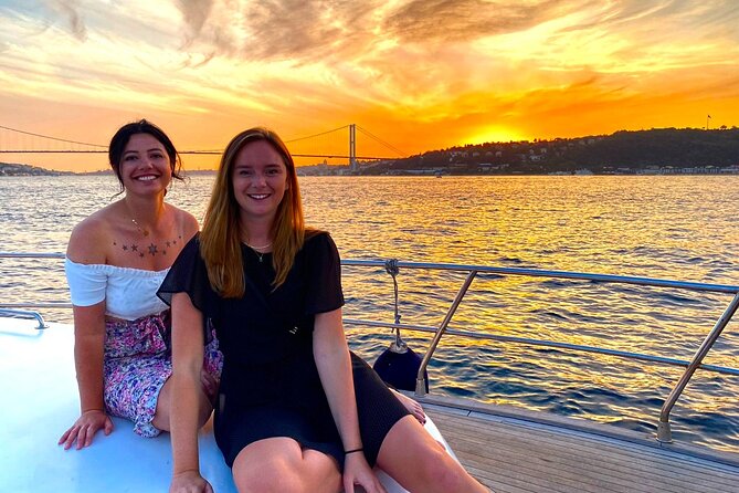 Istanbul Bosphorus Sunset Yacht Cruise With Live Guide And Snacks - Boarding Near Arap Camii