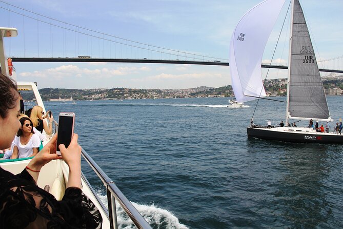 Istanbul Bosphorus Yacht Experience – Asian Side Visit in Kanlica - Passing beneath Istanbul’s two great bridges