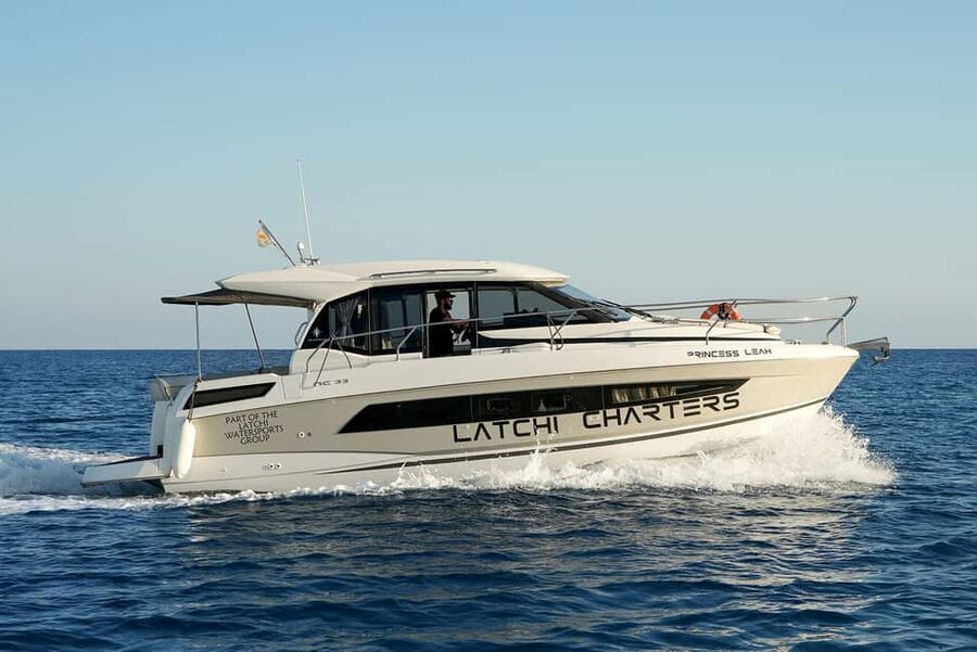 Jeanneau NC33 - Luxury Yacht Charter to Blue Lagoon - Setting out from Latchi Harbour