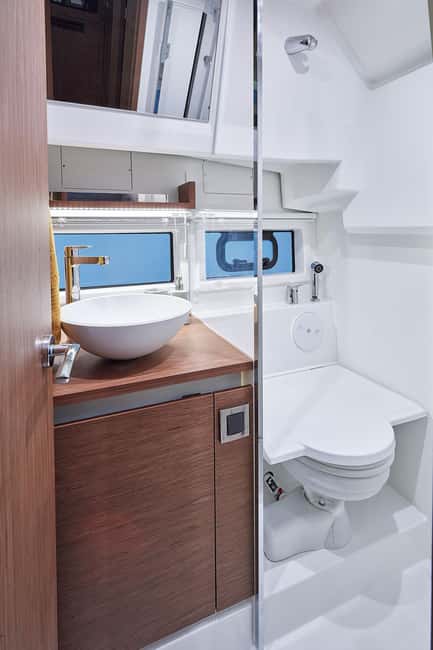 Jeanneau NC33 - Luxury Yacht Charter to Blue Lagoon - Fruit, water, towels, and the food question