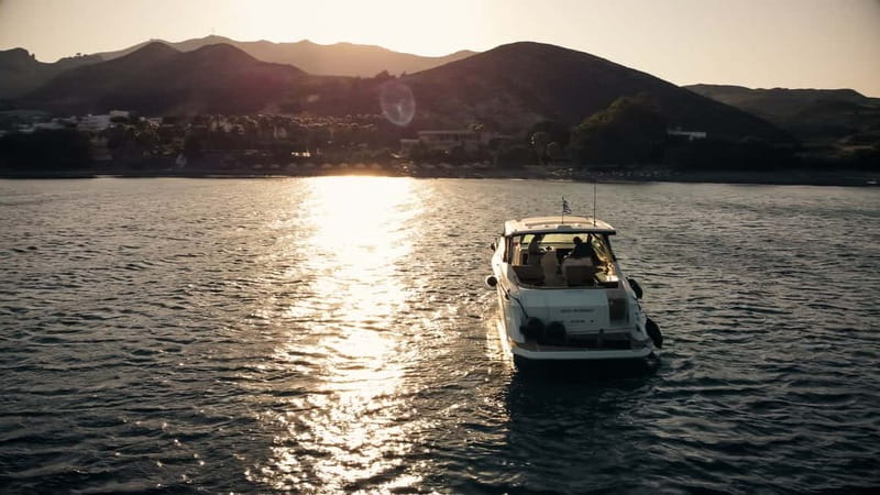 Kos: TAF Private Yacht Amazing Island Experience 7h - Setting out for Vathi Beach on Pserimos