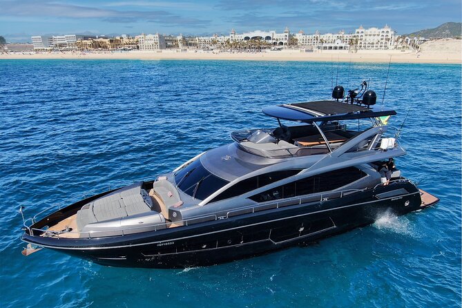 Luxury Black Yacht in Cabo - A private black yacht from Cabo Marina