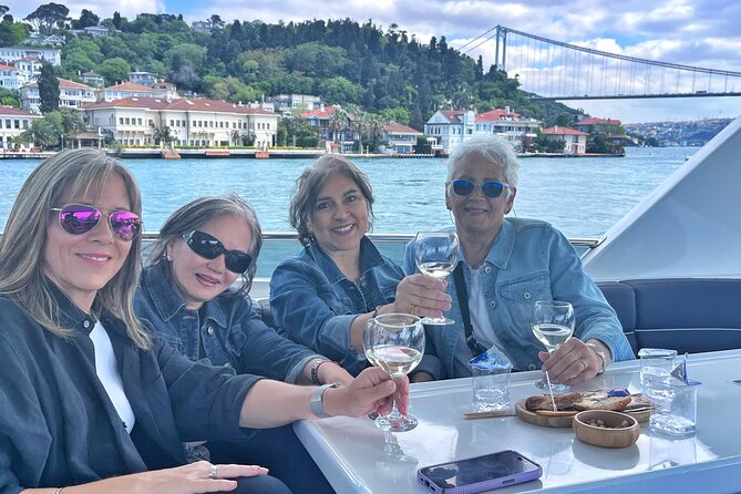 Luxury Bosphorus Yacht Tour – Asian Side Stop & Exploration - Bridges, Galatasaray Island, and the northern shore