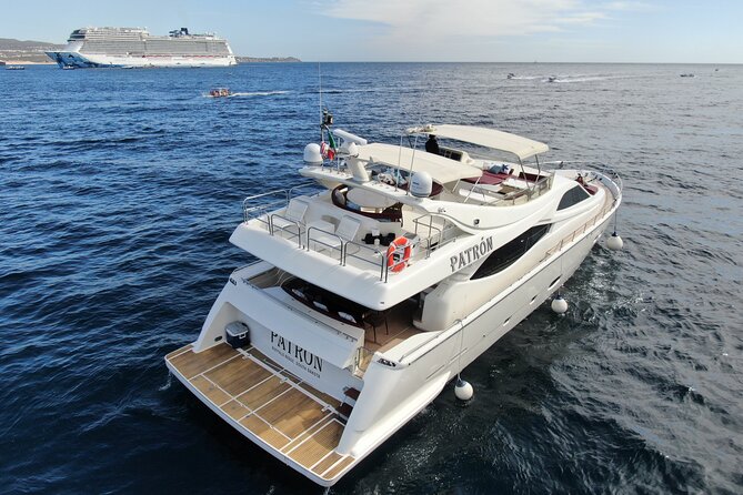 Luxury Yacht Charter in Cabo San Lucas - Ferretti 88ft. - Medano Beach: the part where you get in the water