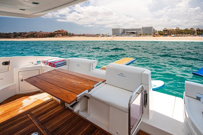 Luxury Yacht Experience in Los Cabos 45 FT - The yacht’s deck and interior space