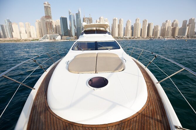 Luxury Yacht Private Rental from Dubai Marina - Daytime views or an evening cruise
