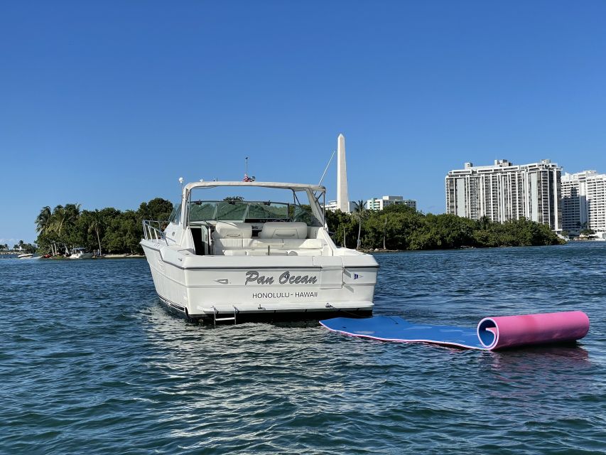 Miami: Private Yacht Rental Tour with Dolphins and Snorkel - Anchoring at the Sandbar for Swimming and Snorkeling