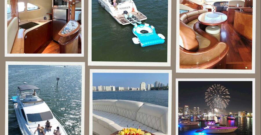 Miami Yacht Rental with Jetski, paddleboards, Inflatables - Water time with one jetski and several inflatables