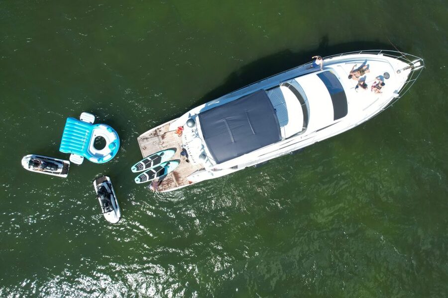 Miami Yacht Rental with Jetski, paddleboards, Inflatables - What the three bedrooms and three bathrooms mean