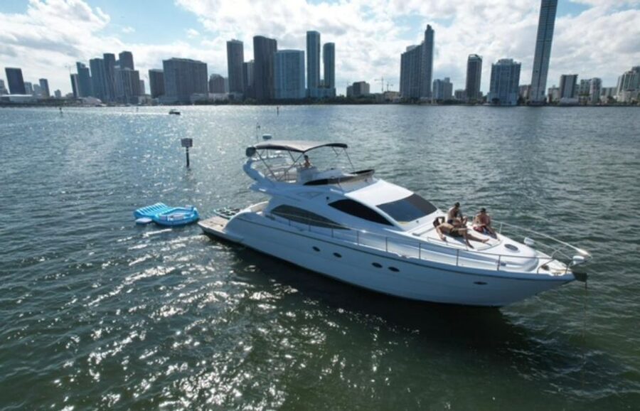 Miami Yacht Rental with Jetski, paddleboards, Inflatables - Starting with Downtown Miami and Star Island views