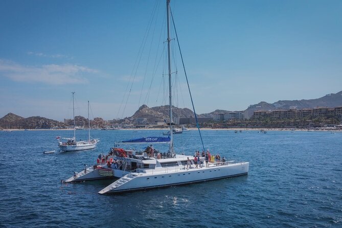 Multimillion Yacht Cabo Cruise Sunset or Snorkel Optional PICKUP! - Open bar, food, and the real price